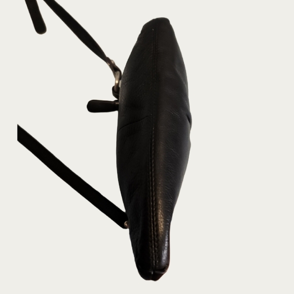 B. Makowsky Black Crossbody Bag with Silver Clasp EUC - Picture 7 of 15